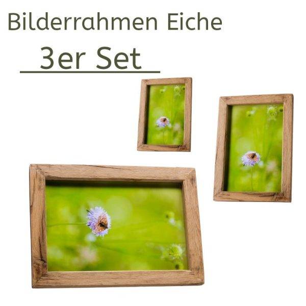 Bilderrahmen Set Eiche - 3er Set