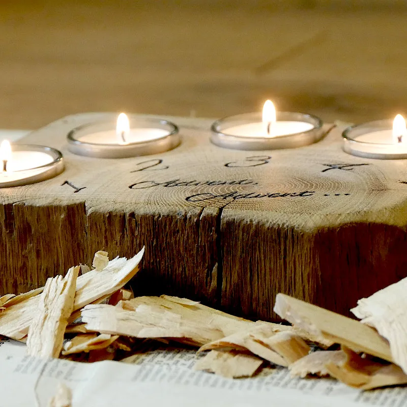 Teelichthalter Advent in limitierter Serie aus Handarbeit