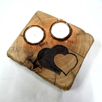 Personalisiertes Holz-Teelichthalter 'Wie Schön, Dass Es Dich Gibt' – 15 Cm Hoch | Deko & Geschenk
