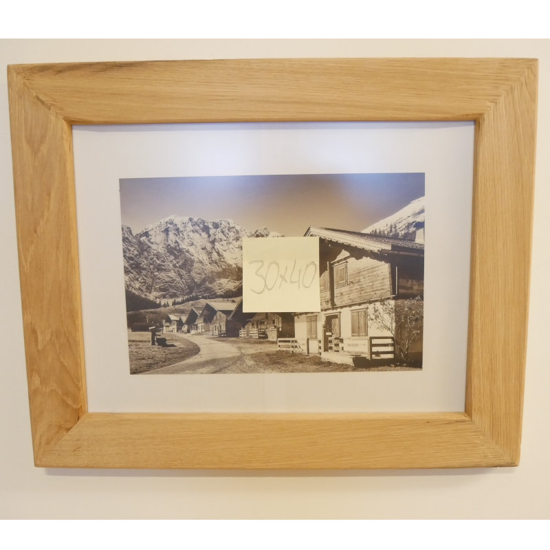Bilderrahmen Eiche Massiv Hell 30x40 cm – Bild 2