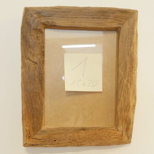 2 Stk. Altholz Bilderrahmen Eiche Originalaußenkante 15x20 cm