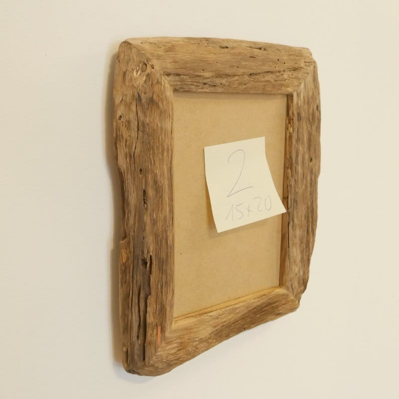 2 Stk. Altholz Bilderrahmen Eiche Originalaußenkante 15x20 cm – Bild 5