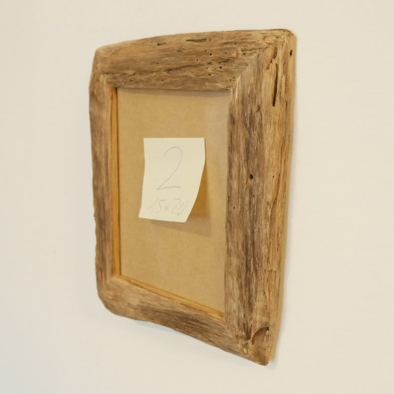 2 Stk. Altholz Bilderrahmen Eiche Originalaußenkante 15x20 cm – Bild 6